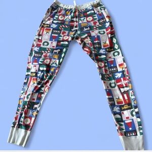 Hanna Andersson cream colored, Christmas themed pajama bottoms